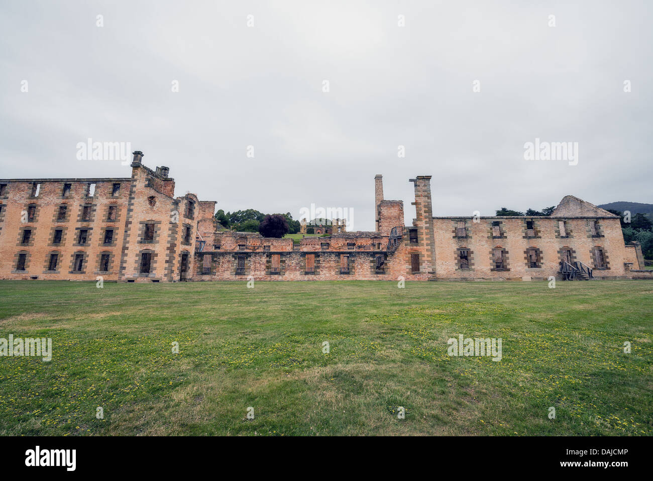 Costruzione di rovine a Port Arthur, Tasmania che una volta era un insediamento penale in Australia convict inizi. Foto Stock