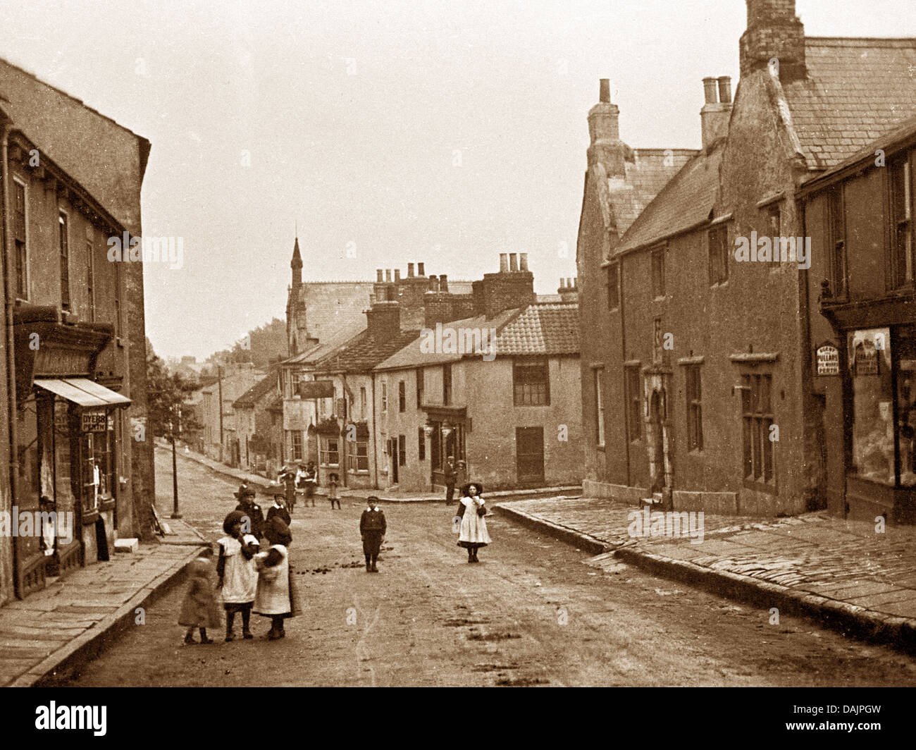 Sherburn in Elmet High Street primi 1900s Foto Stock