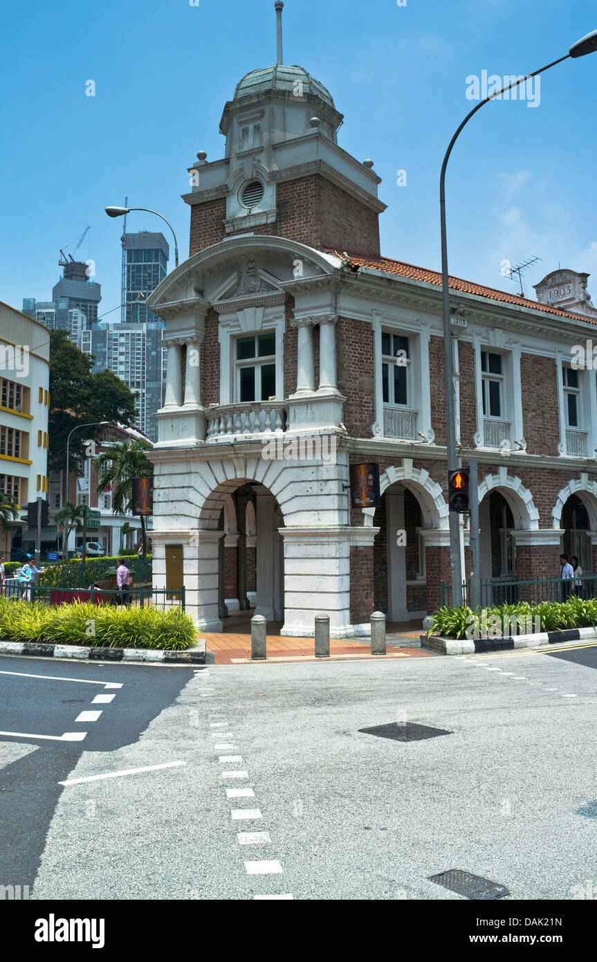 dh Jinrikisha Station CHINATOWN SINGAPORE Old storico edificio coloniale cultura impero britannico Foto Stock