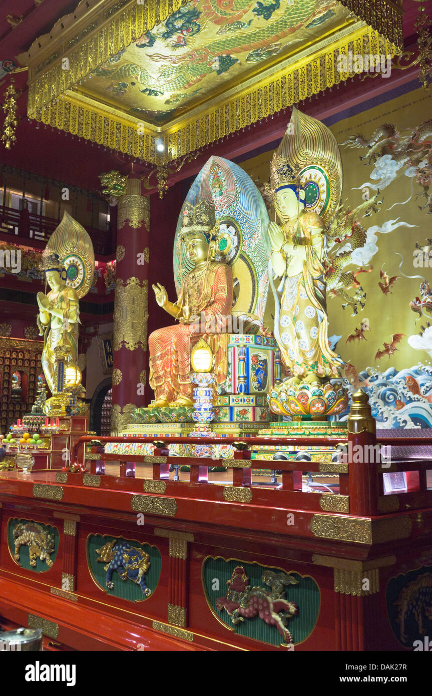 Dh dente reliquia Tempio Chinatown di Singapore tempio buddista e museo interno religione cinese buddha Foto Stock