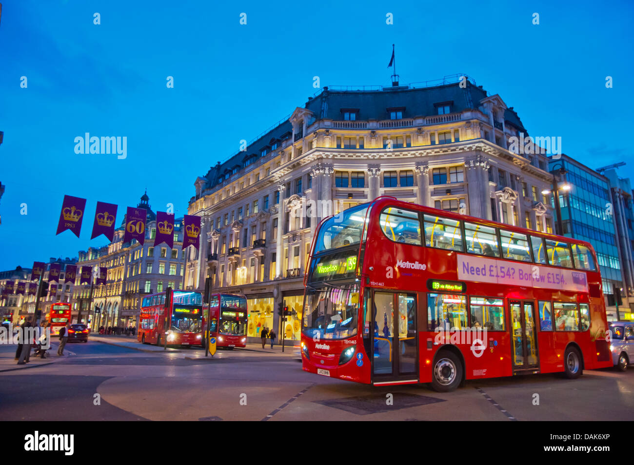 Oxford Circus central London Inghilterra Gran Bretagna UK Europa Foto Stock