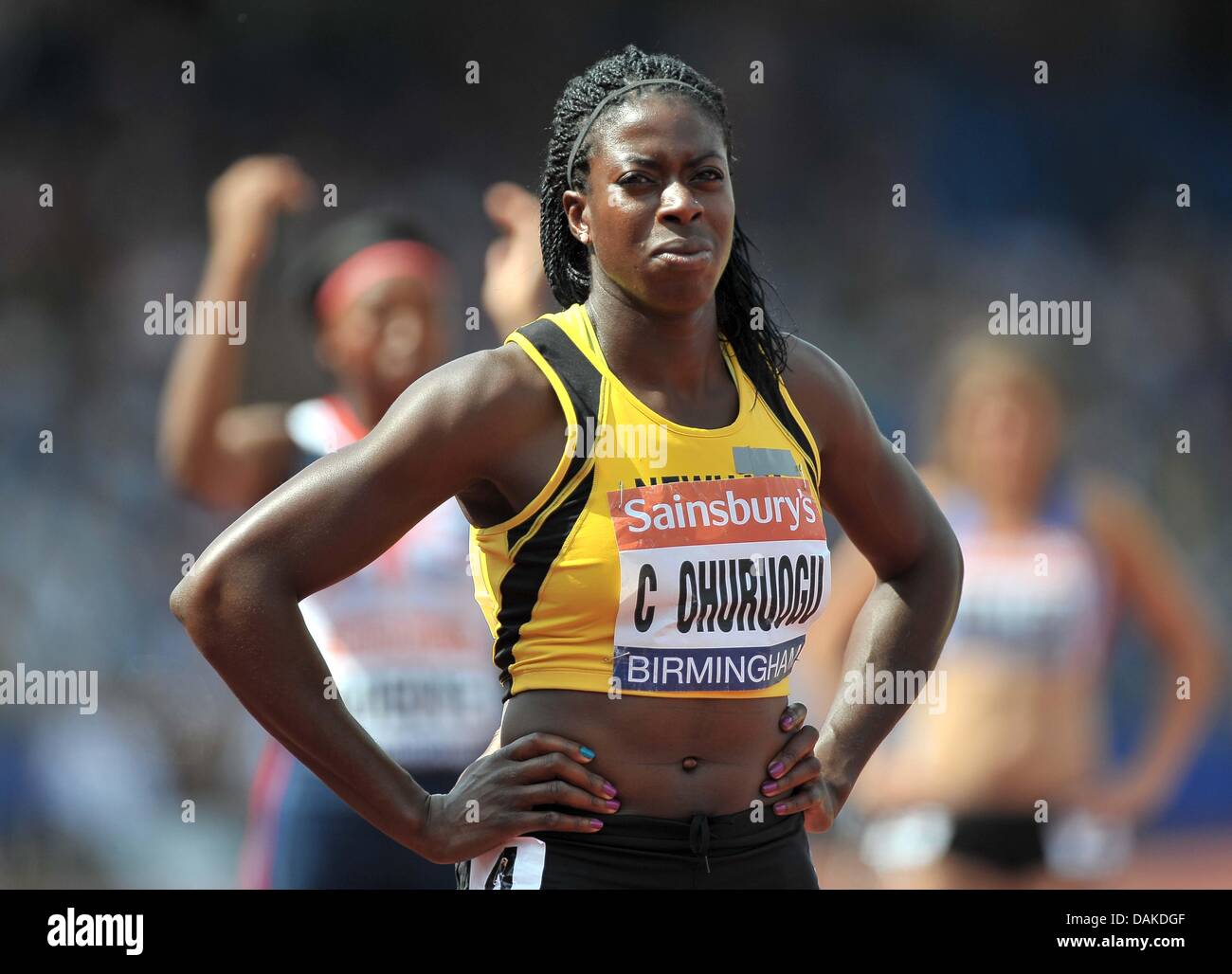 Birmingham, Regno Unito. 13 Luglio, 2013. Christine Ohuruogu (NEWHAM EB). Womens 400m. Sainsburys del campionato britannico. Diamond League. Alexander Stadium. Birmingham. Regno Unito. 13/07/2013. © Sport In immagini/Alamy Live News Foto Stock