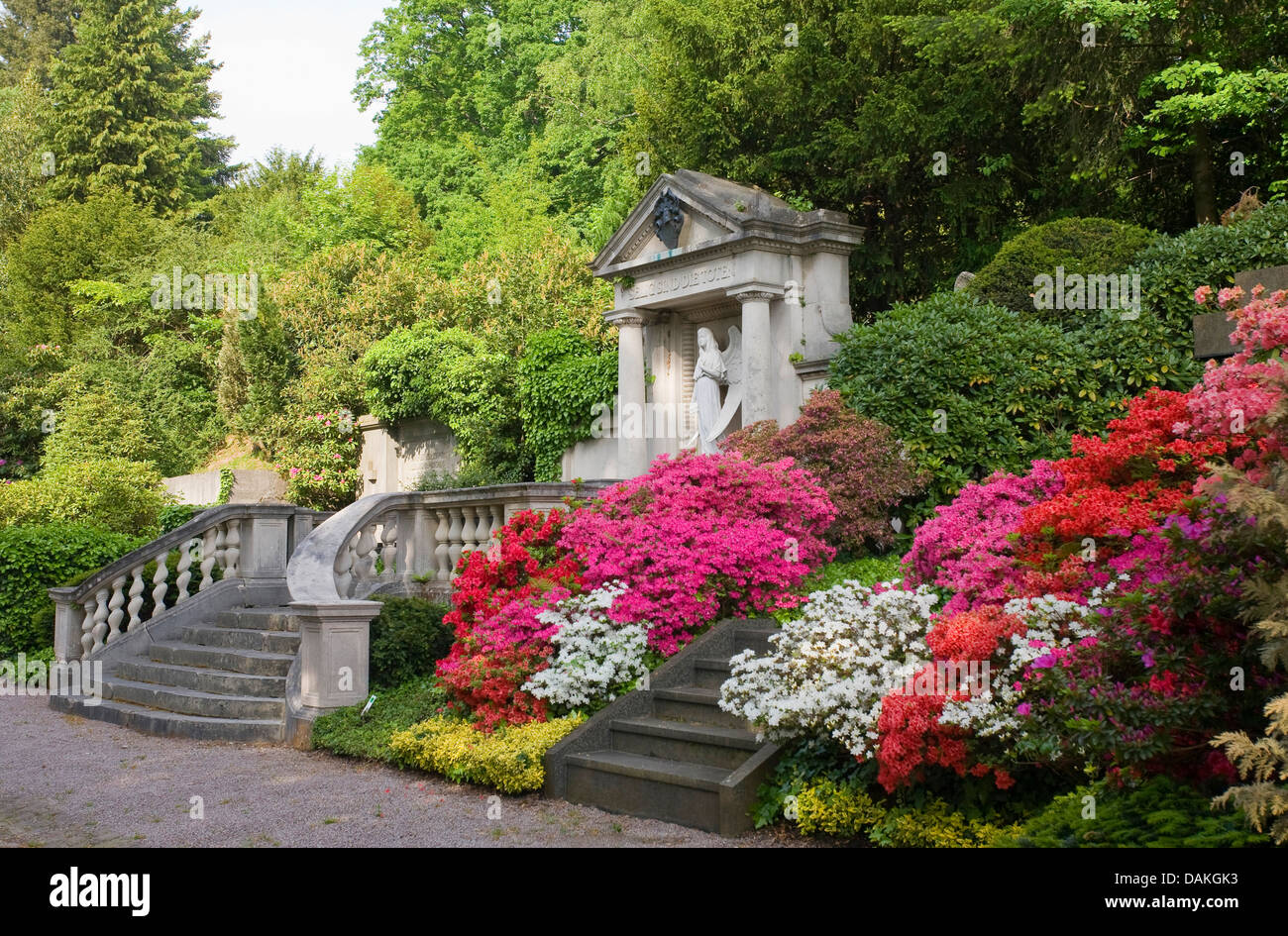 Figura di angelo sul cimitero Baden-Baden, Germania Baden-Wuerttemberg, Baden-Baden Foto Stock