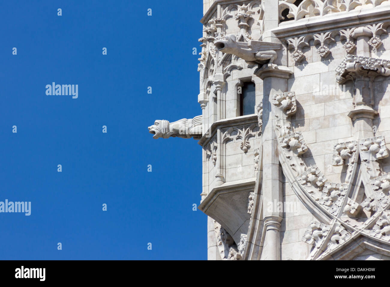 Gargoyle gotica su la Chiesa di San Mattia a Budapest Foto Stock