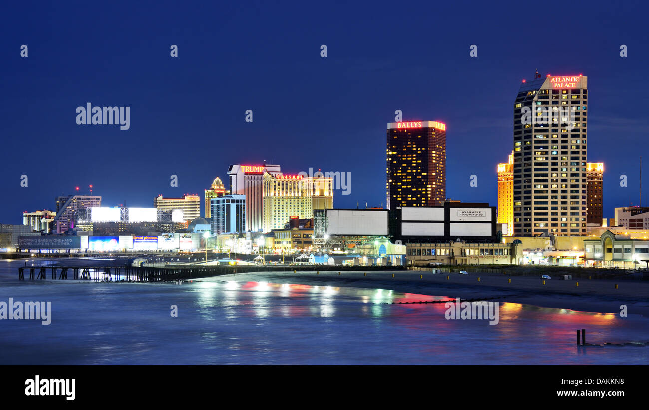 Atlantic City, New Jersey skyline costiere. Foto Stock