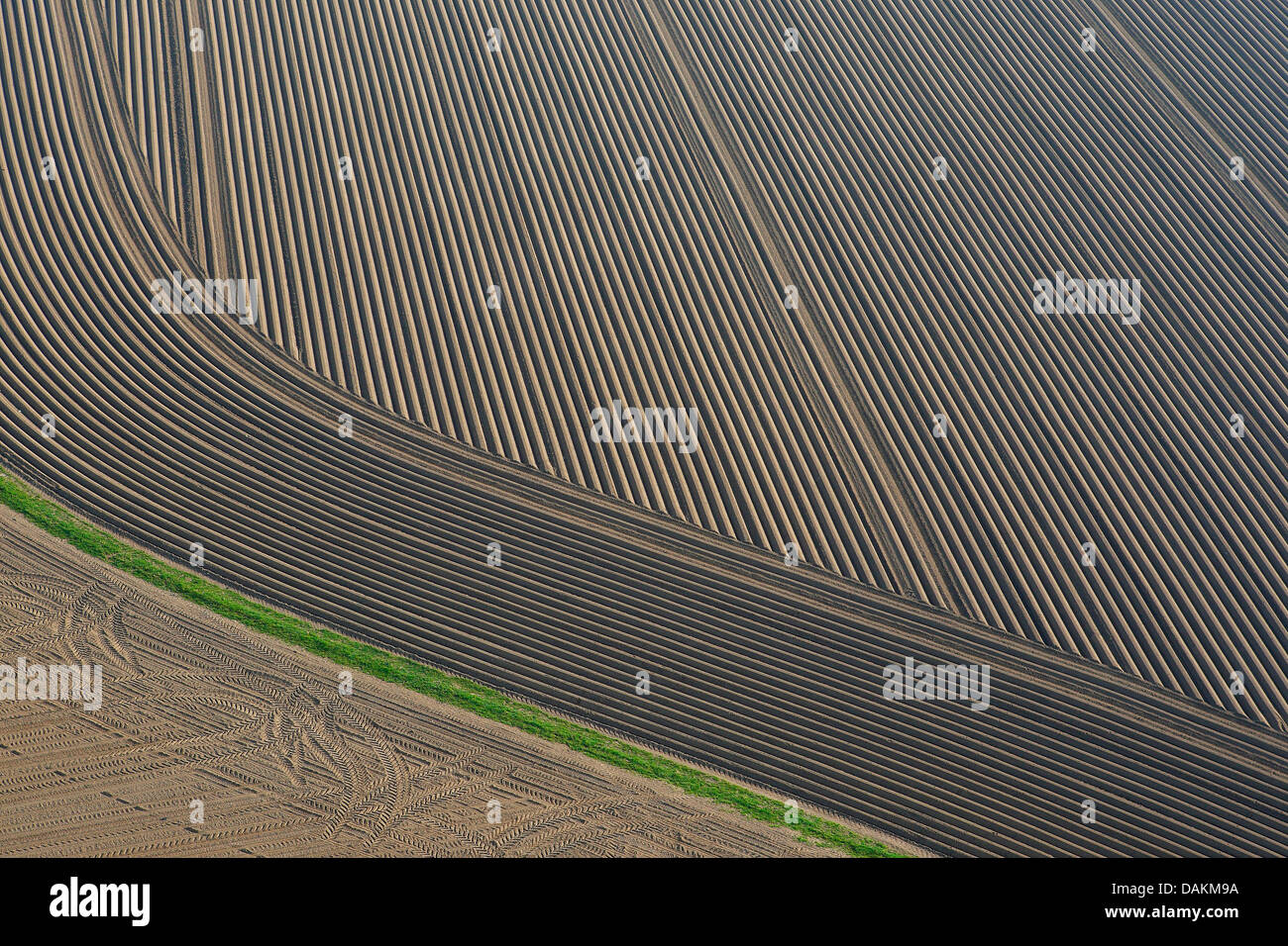 Vista aerea di acri, Belgio Foto Stock