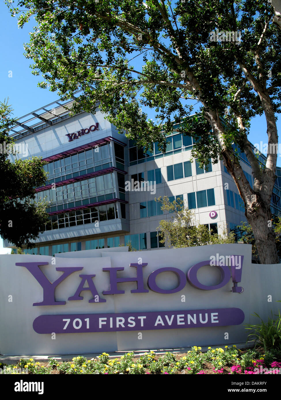 Yahoo! Sede centrale a Sunnyvale, California a 701 First Avenue Foto Stock
