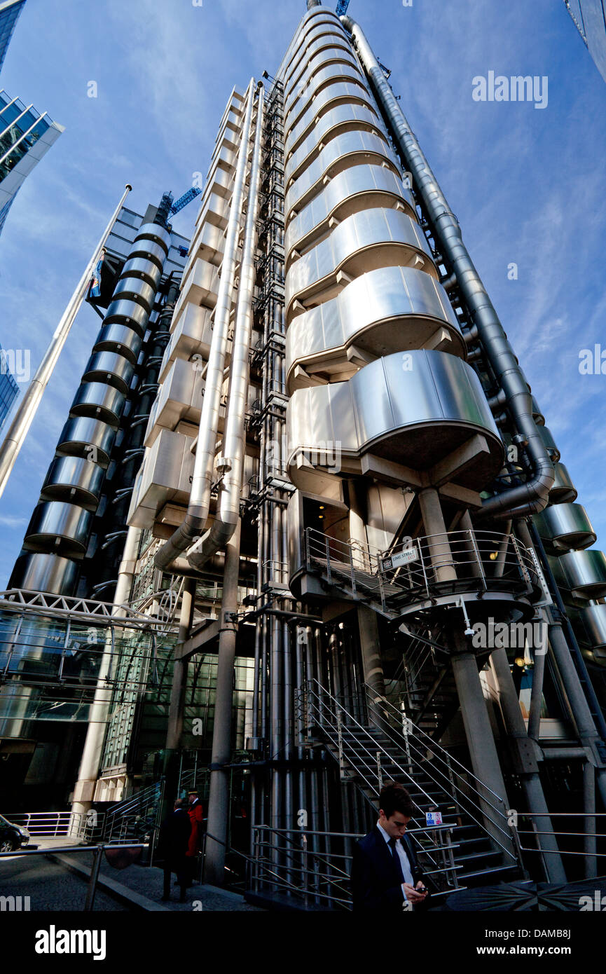 Lloyd's edificio dall'architetto Richard Rogers nella City di Londra Foto Stock