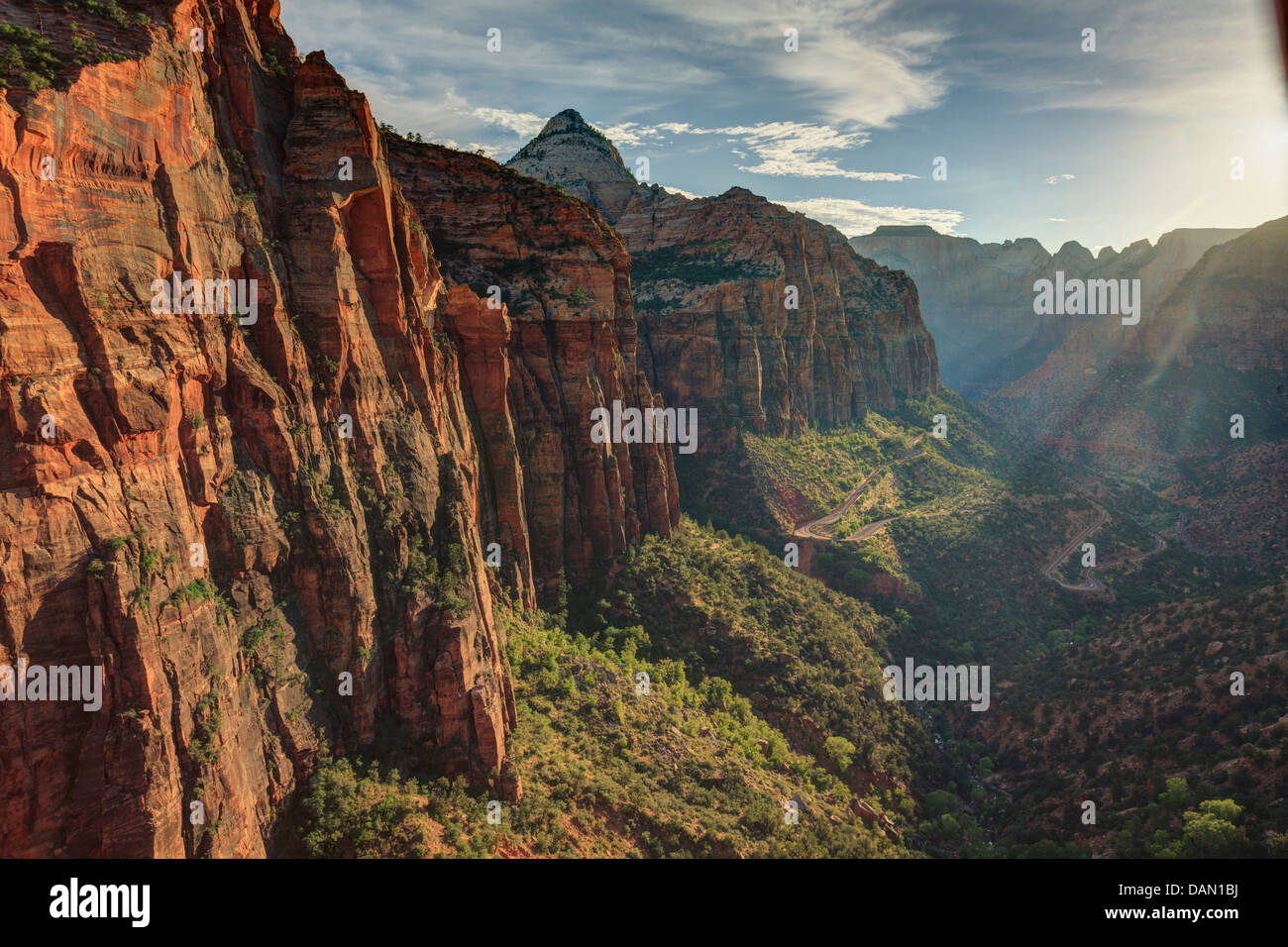 Stati Uniti d'America, Utah, Parco Nazionale Zion, Canyon Overlook viewpoint Foto Stock