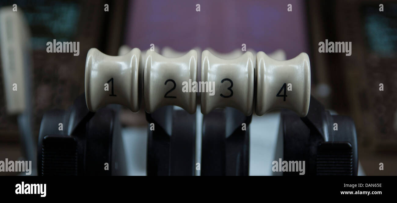 Germania, Francoforte, motori di aeromobili Boeing 747 8i Foto Stock