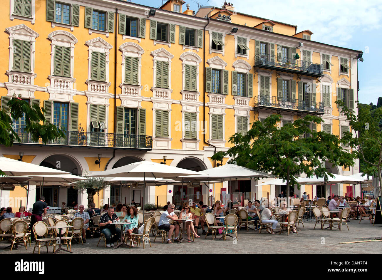 Ristorante Piazza Garibaldi Nizza Costa Azzurra Costa Azzurra Francia Foto Stock