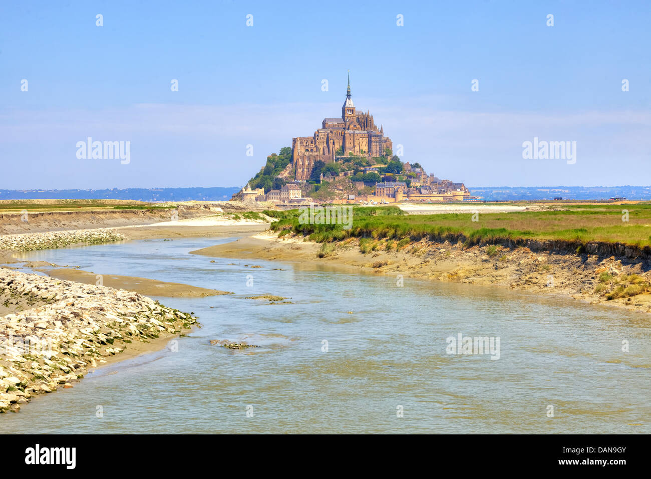 Le Mont Saint Michel, Avrachnes, Normandia, Francia Foto Stock
