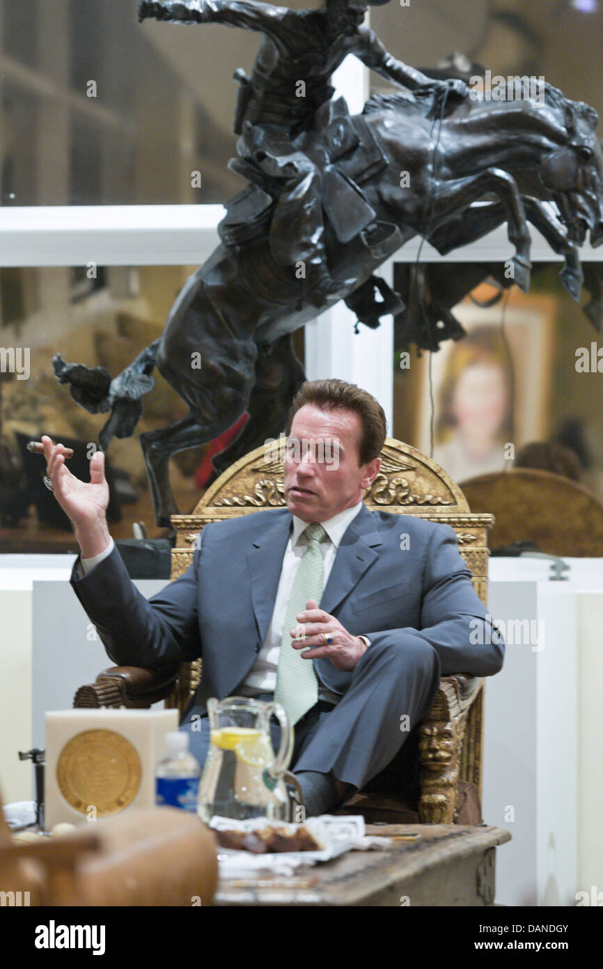 SANTA MONICA CA. - Attore/governatore Arnold Schwarzenegger intervistata in Santa Monica, in California, il 31 gennaio 2008. Foto Stock