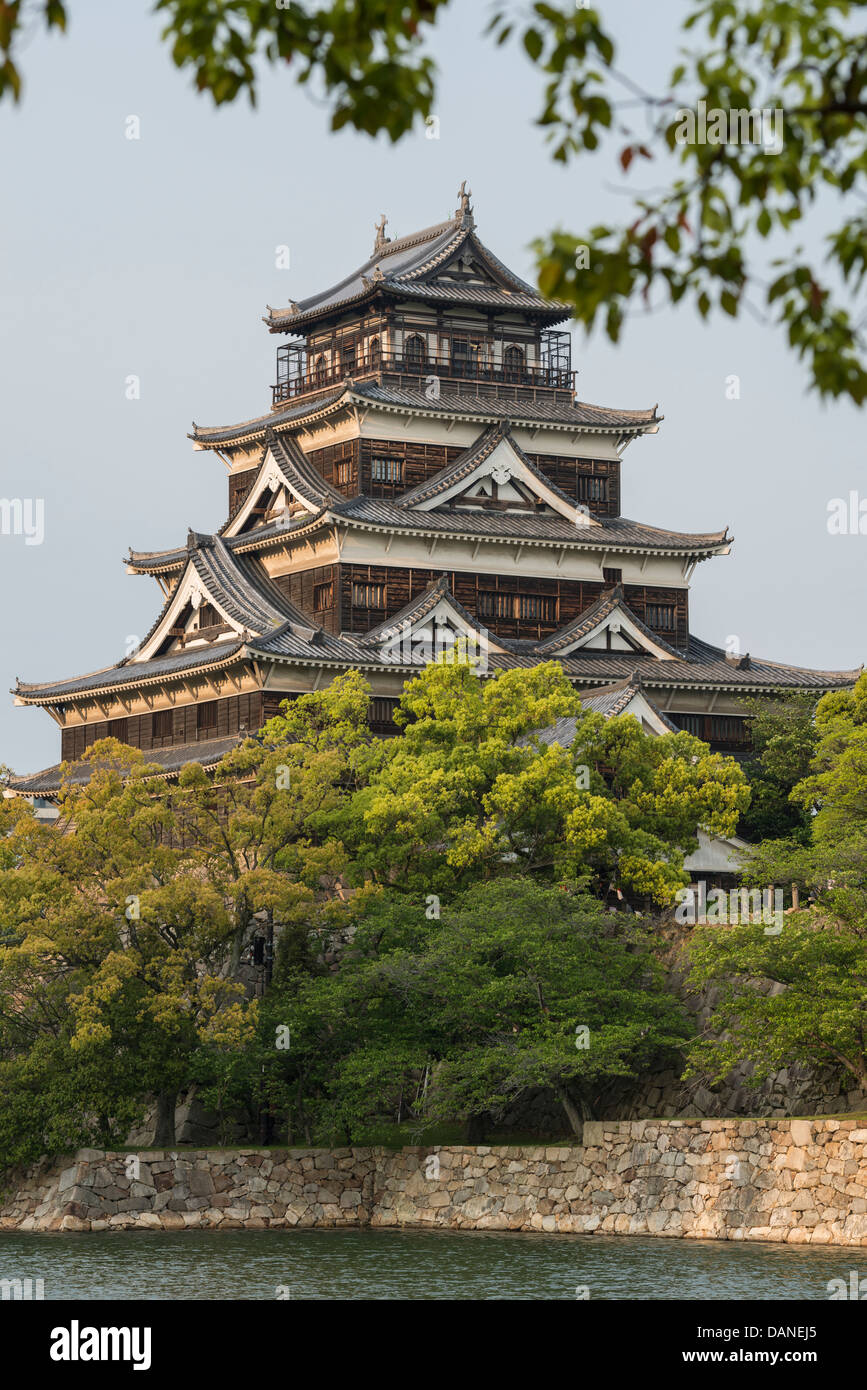 Il Castello di Hiroshima, Giappone Foto Stock