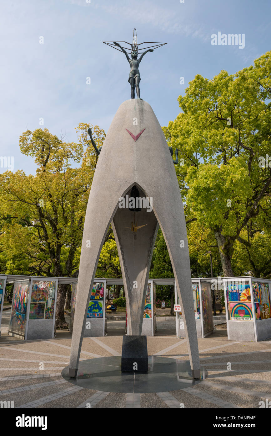 Per i bambini il monumento della Pace di Hiroshima Peace Memorial Park, Giappone Foto Stock