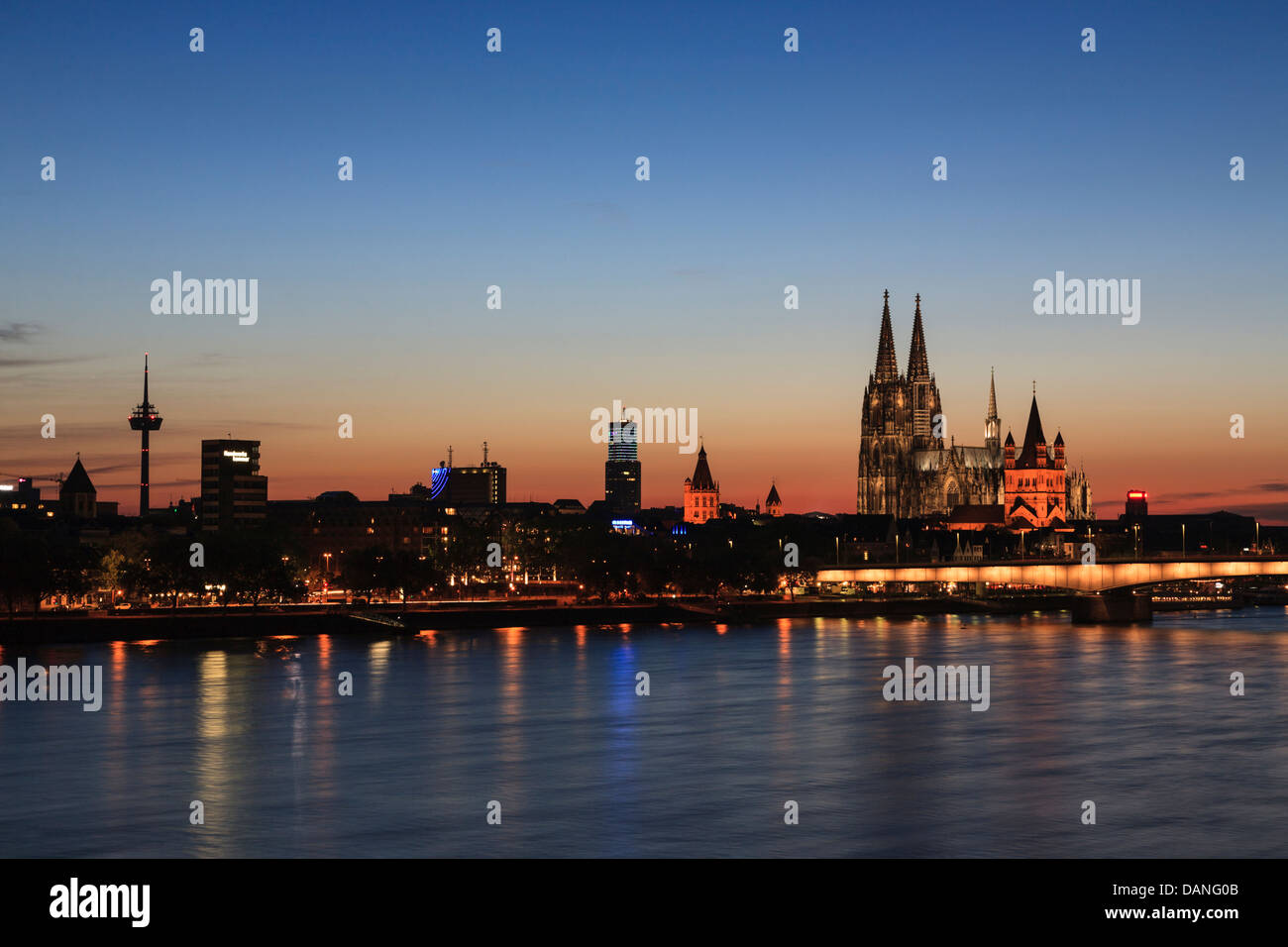 Panoramica di Colonia, Germania Foto Stock