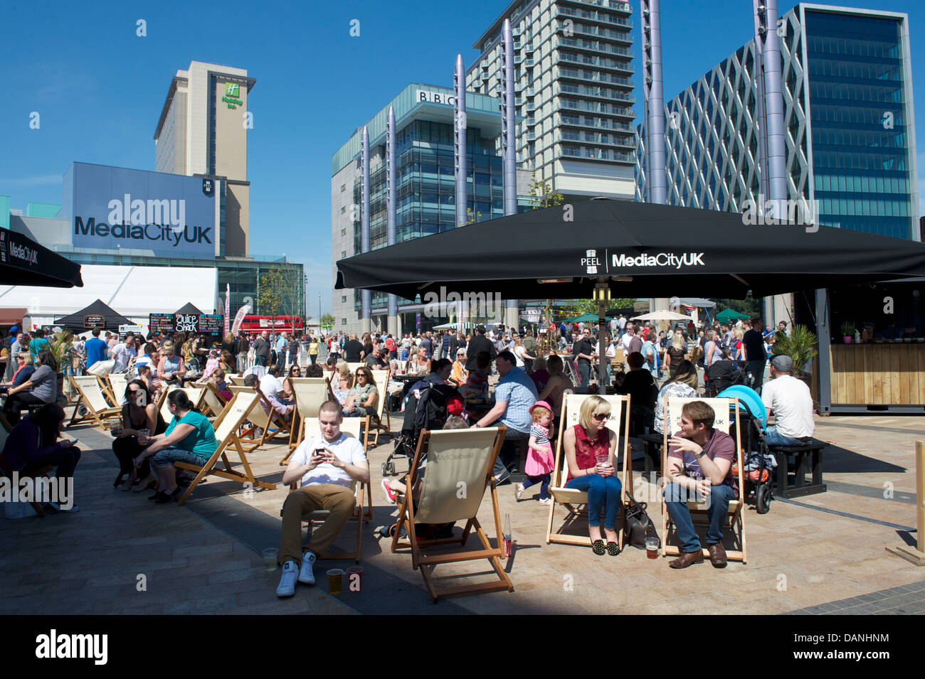 Media City a Salford, Manchester inondata di sole Foto Stock