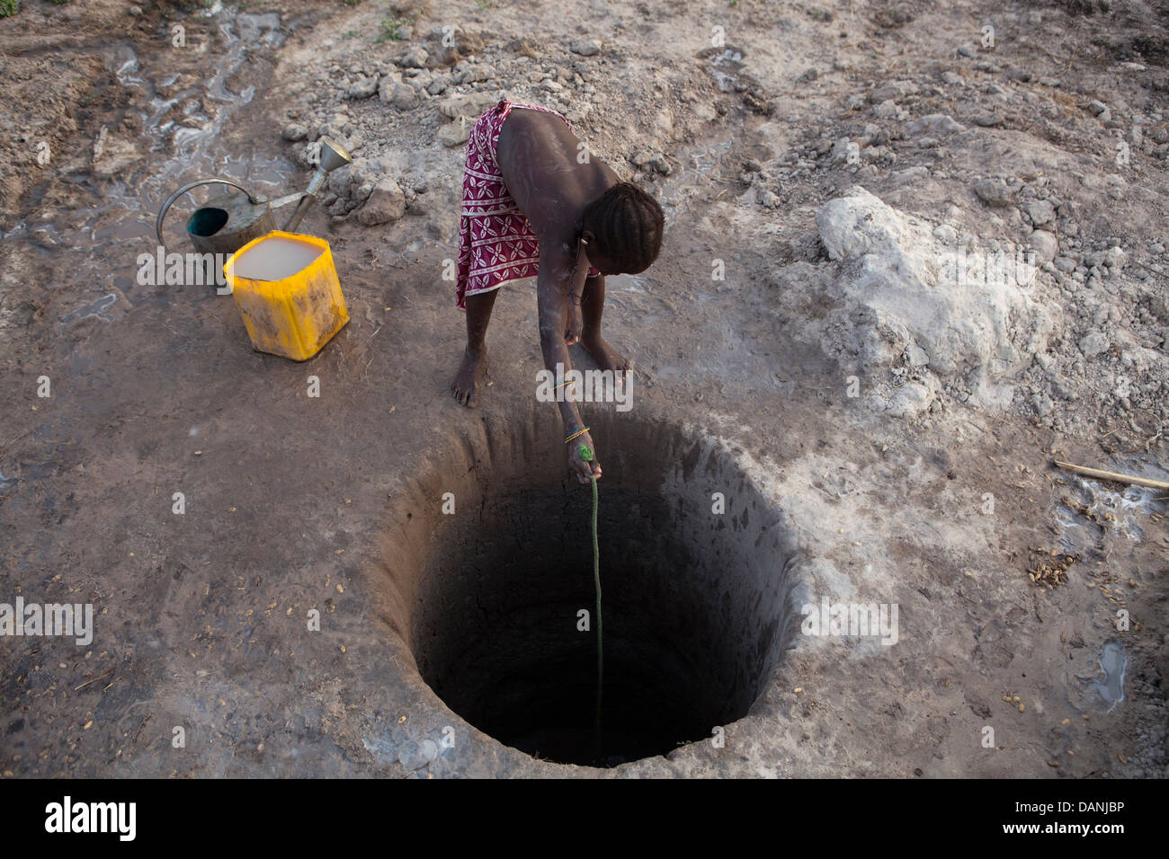 Irrigazione in Senegal. Foto Stock