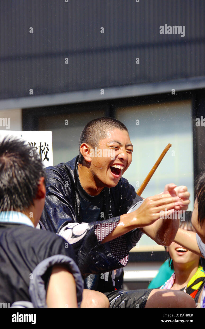 Shimizu Festival dell'acqua a Misato Prefettura di Akita in Giappone durante il periodo estivo Foto Stock