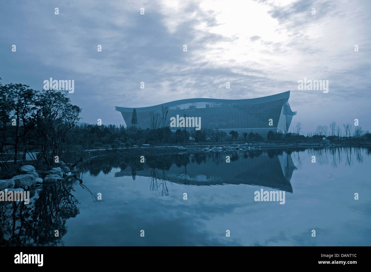 Cina, Chengdu centro globale Foto Stock