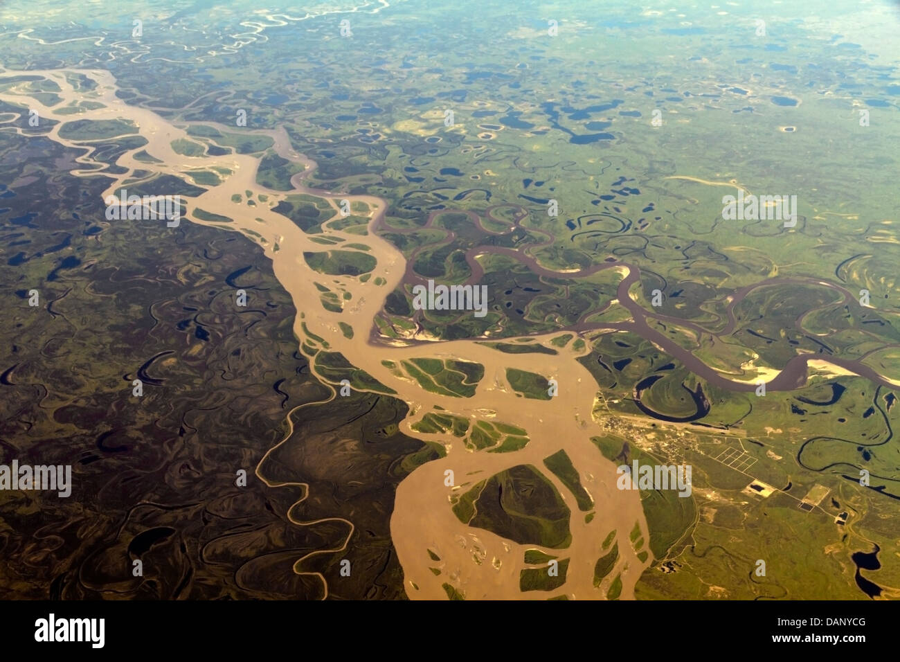 Fiume dall'aria Foto Stock