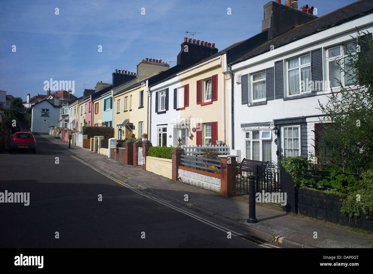 Case a schiera in Paignton, Devon, Regno Unito Foto Stock