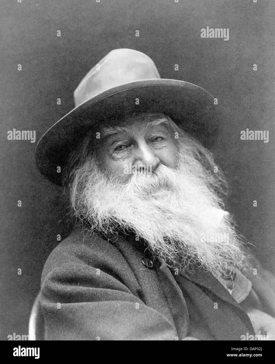 WALT WHITMAN (1819-1892) poeta americano nel 1887 Foto Stock
