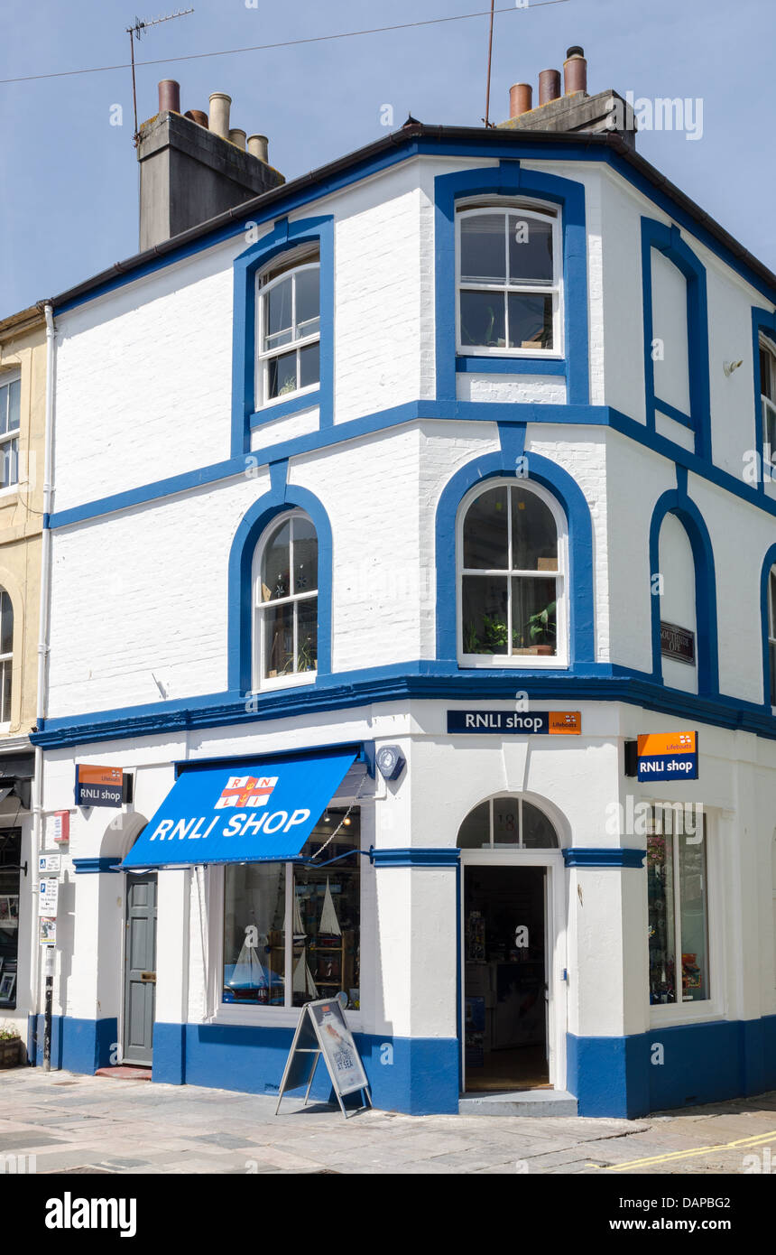 RNLI shop a Barbican, Plymouth Foto Stock