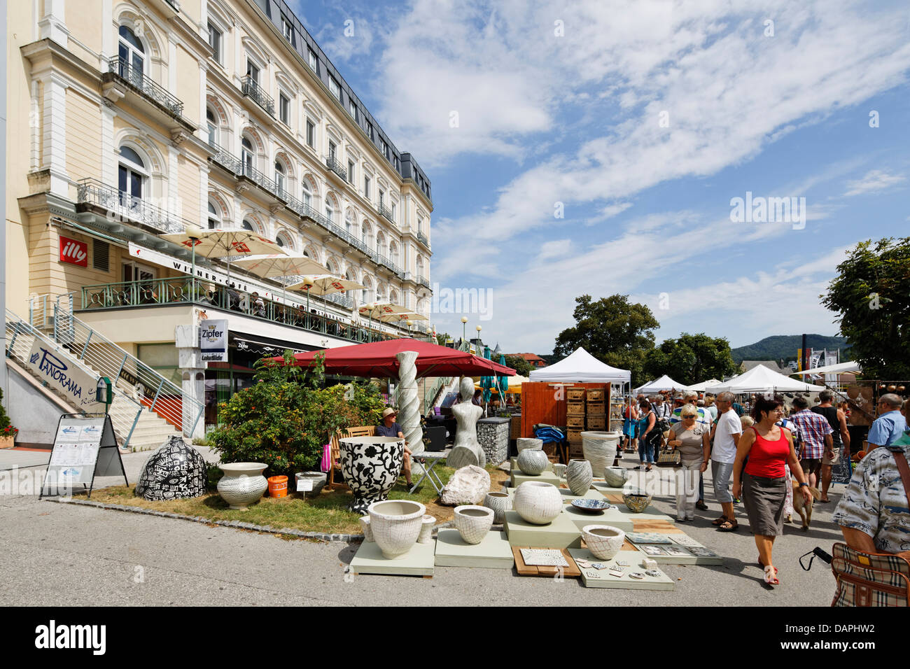 Austria, Austria superiore, la gente di austriaco mercato potter Foto Stock