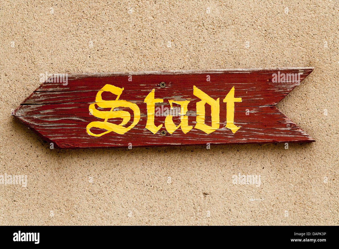 In Germania, in Baviera, segno post Foto Stock