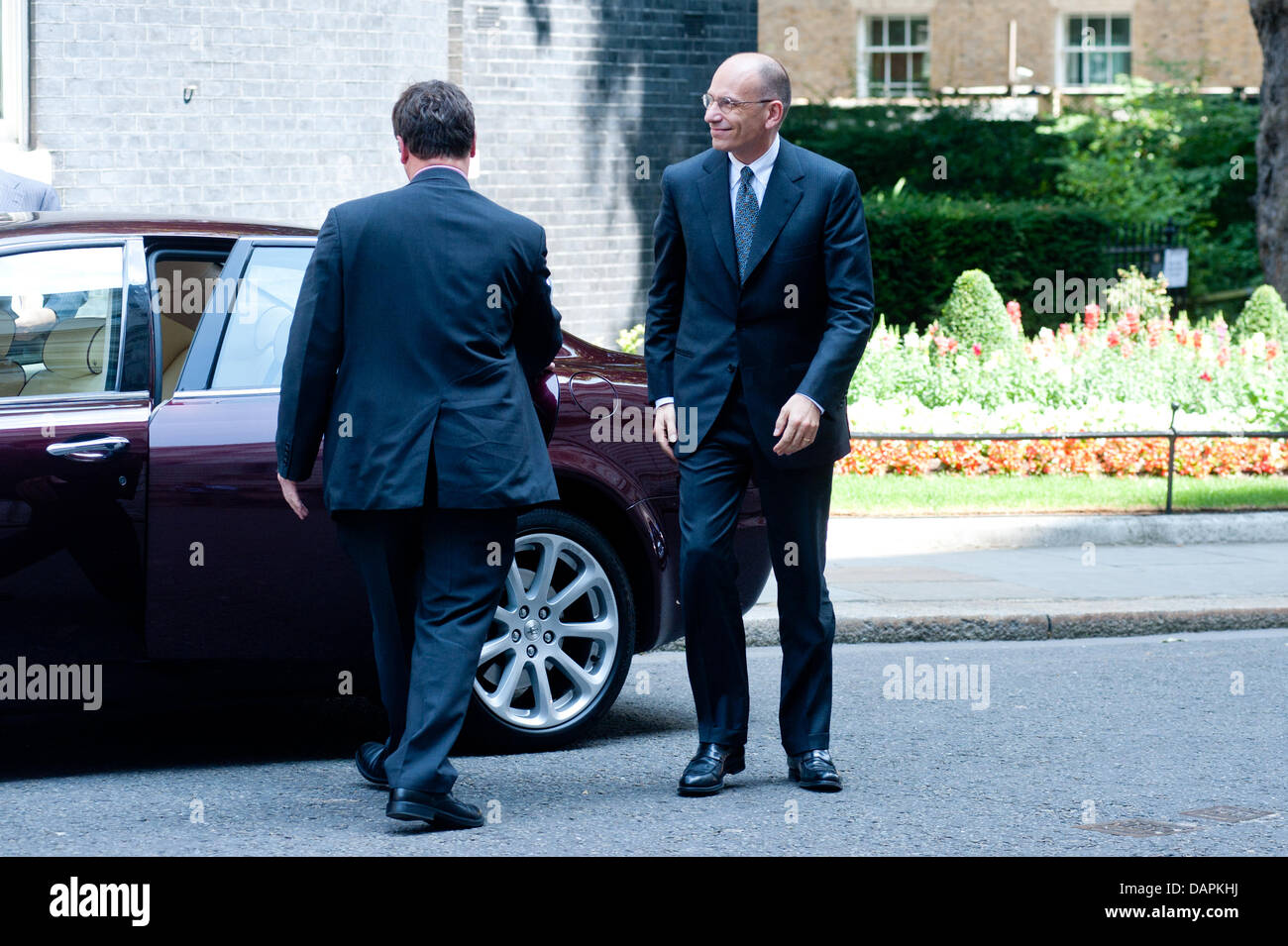 Londra, Regno Unito. 17 Luglio, 2013. Italia del PM Enrico Letta incontra il PM David Cameron a 10 Downing Street, Londra. Credito: Piero Cruciatti/Alamy Live News Foto Stock
