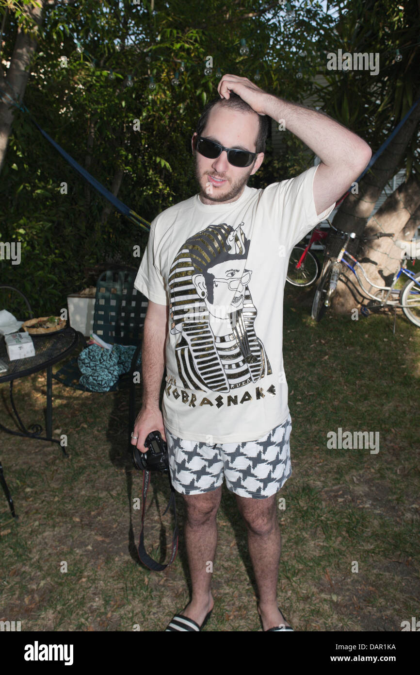 HOLLYWOOD CA. - 25 Marzo: fotografo Mark Hunter "Il Cobra serpente" nella sua casa di Hollywood California USA su Marzo 25, 2008 Foto Stock