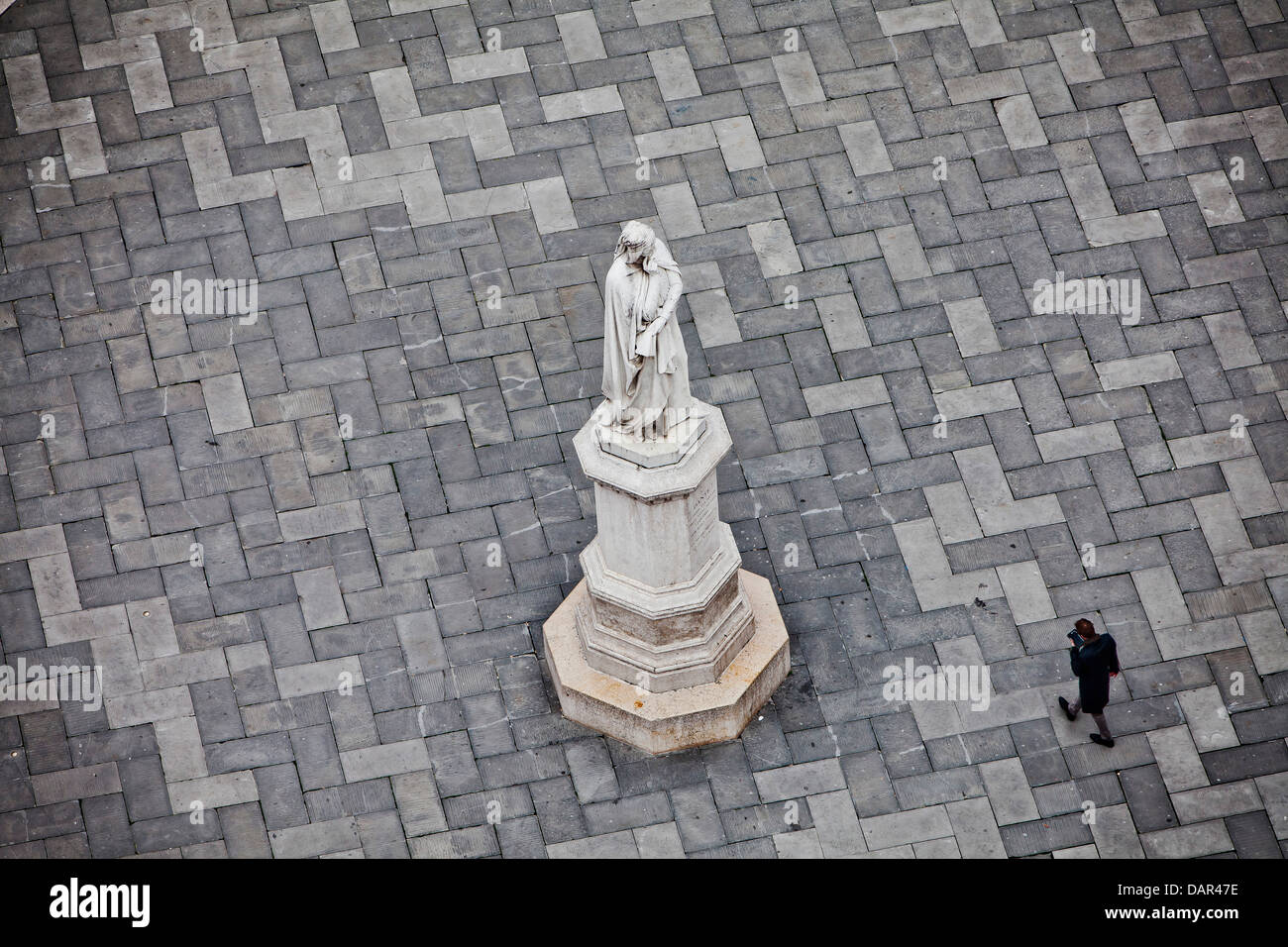 Statua di Dante,Piazza dei Signori,Verona,veneto,Italia Foto Stock
