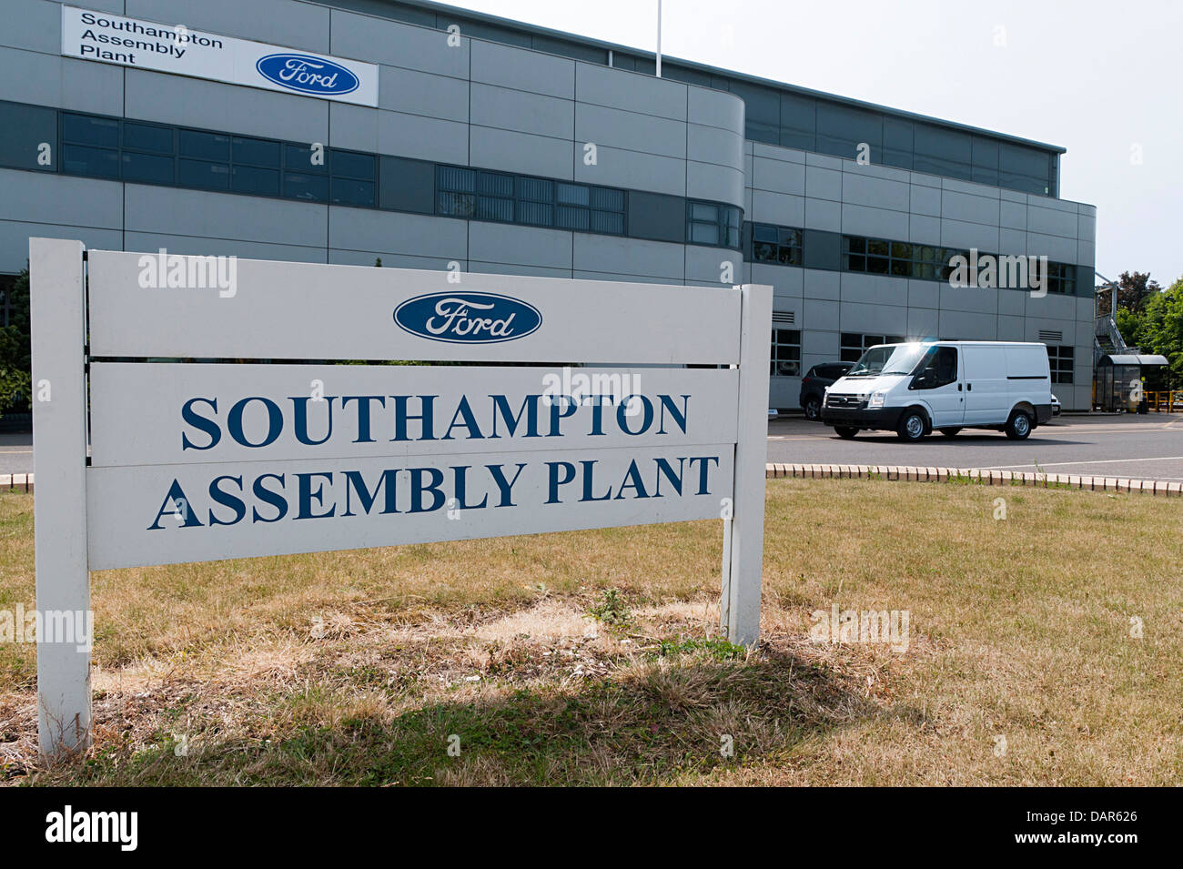 Ford Transit fabbrica a Swaythling Southampton poco prima della chiusura nel luglio 2013 Foto Stock