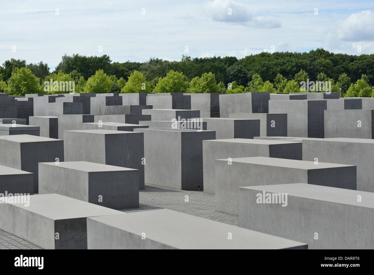 Berlino. Germania. Il memoriale dell'olocausto / Memorial al assassinato ebrei d'Europa. Foto Stock