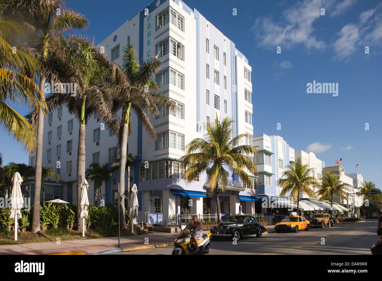 Il Park central Hotel Ocean Drive e South Beach Miami Beach Florida USA Foto Stock