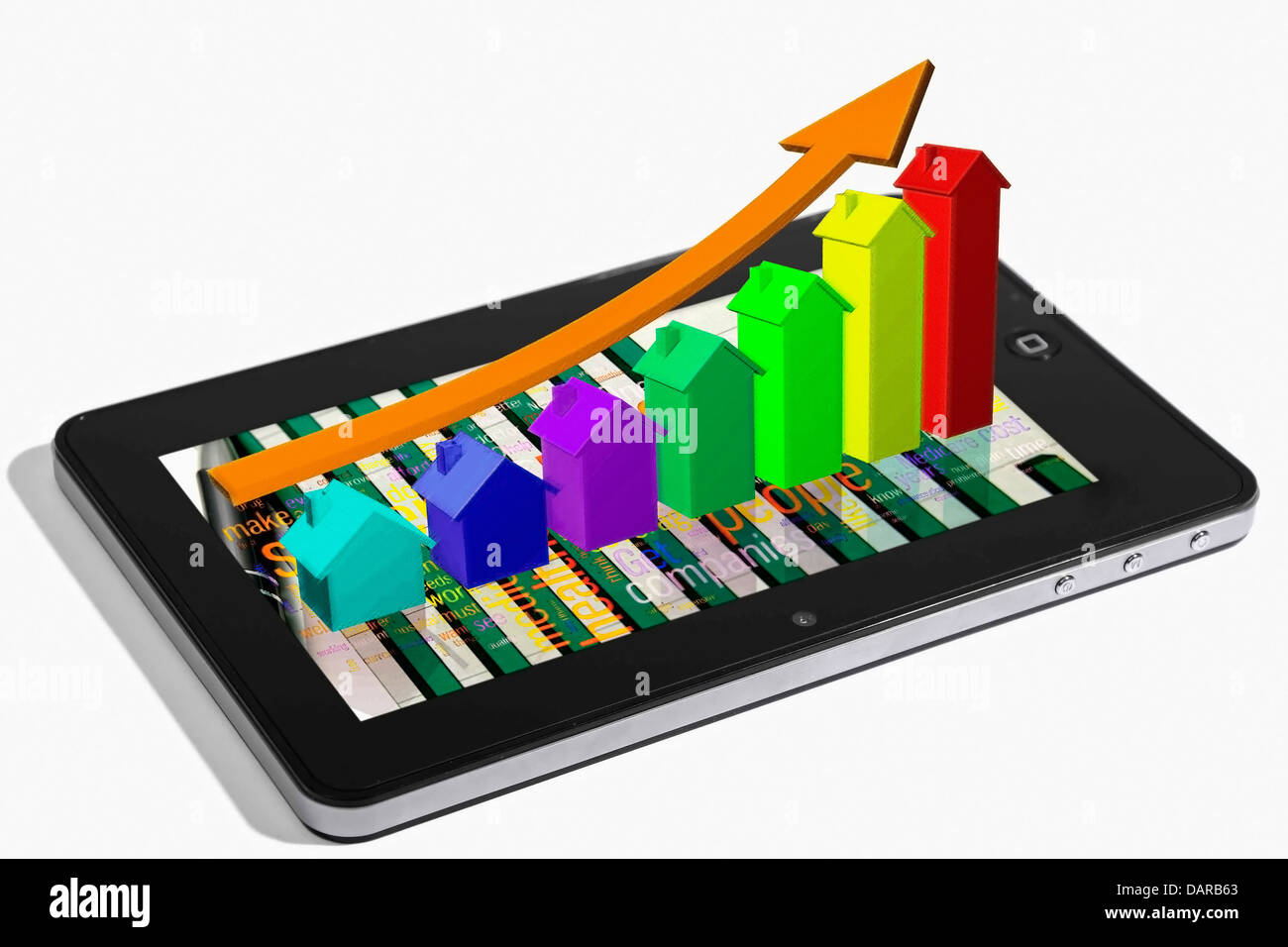 Tablet PC, Hoam prestito, Grafico, Concept Foto Stock