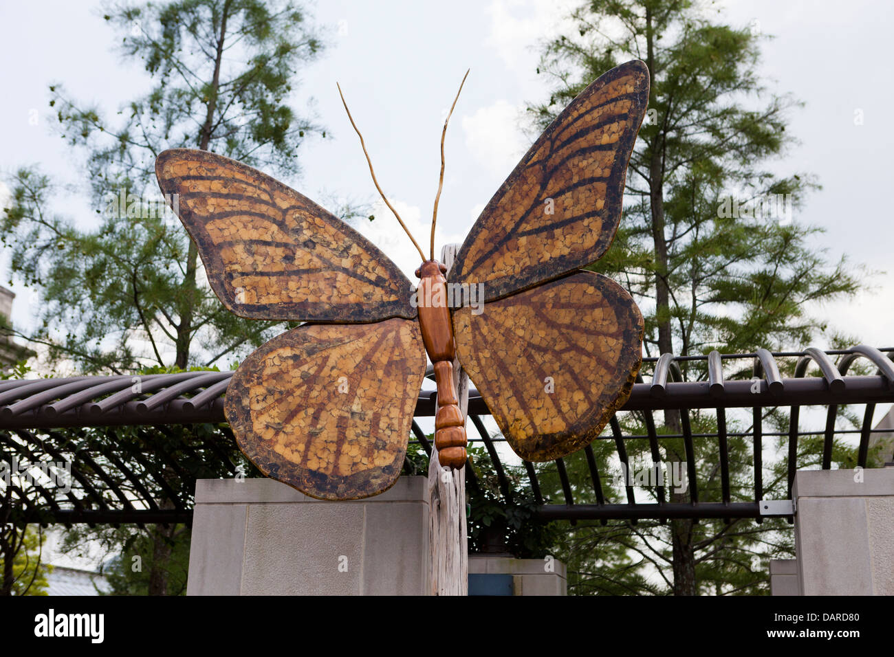 Farfalla in legno scultura - USA Foto Stock