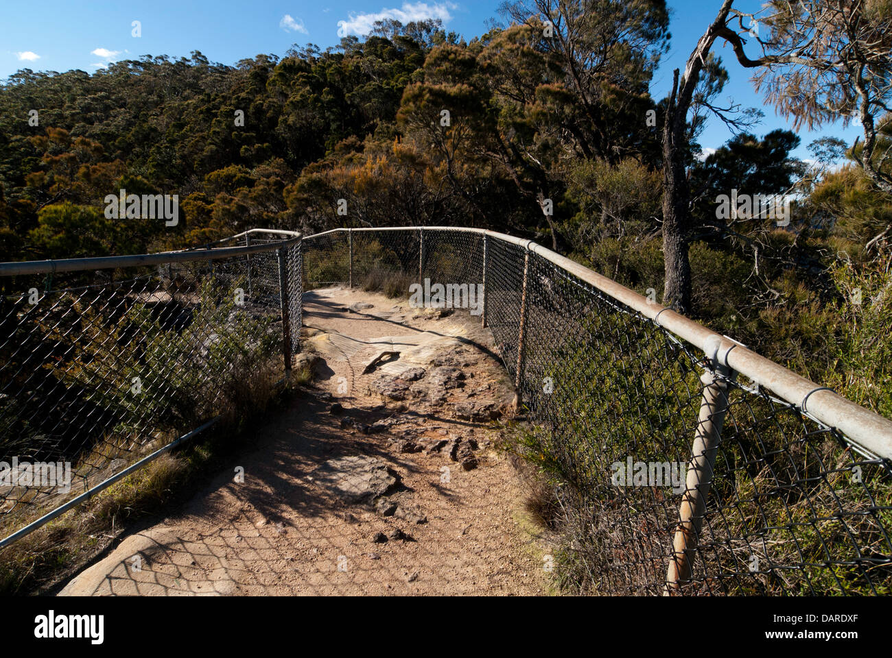 Percorso verso il punto sublime la visualizzazione di roccia, Blue Mountains, Australia Foto Stock