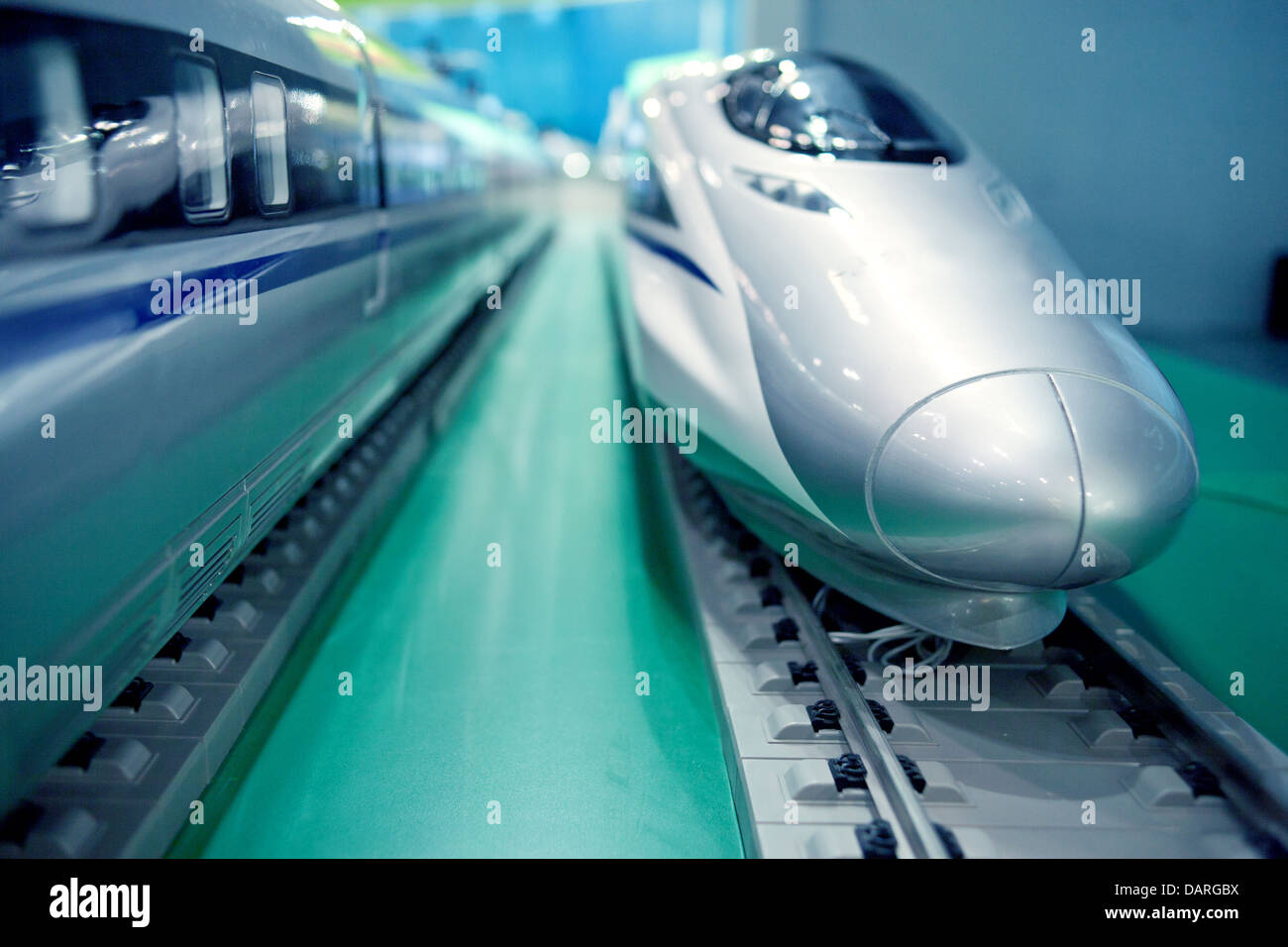 Treno ad alta velocità modello Foto Stock