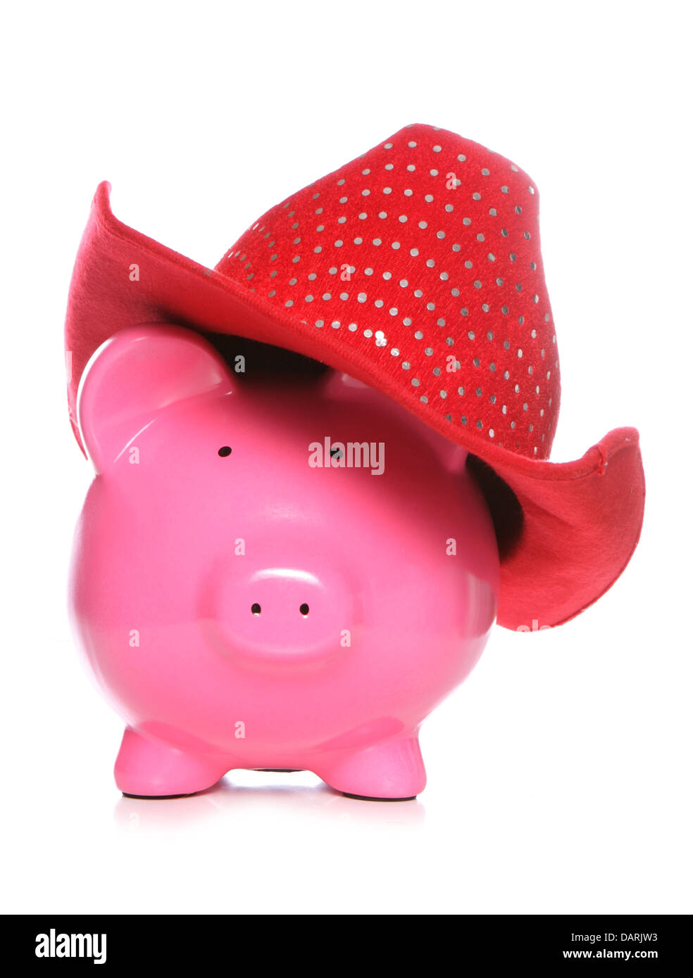 Risparmio di denaro dalla trappola cowboy studio ritaglio Foto Stock