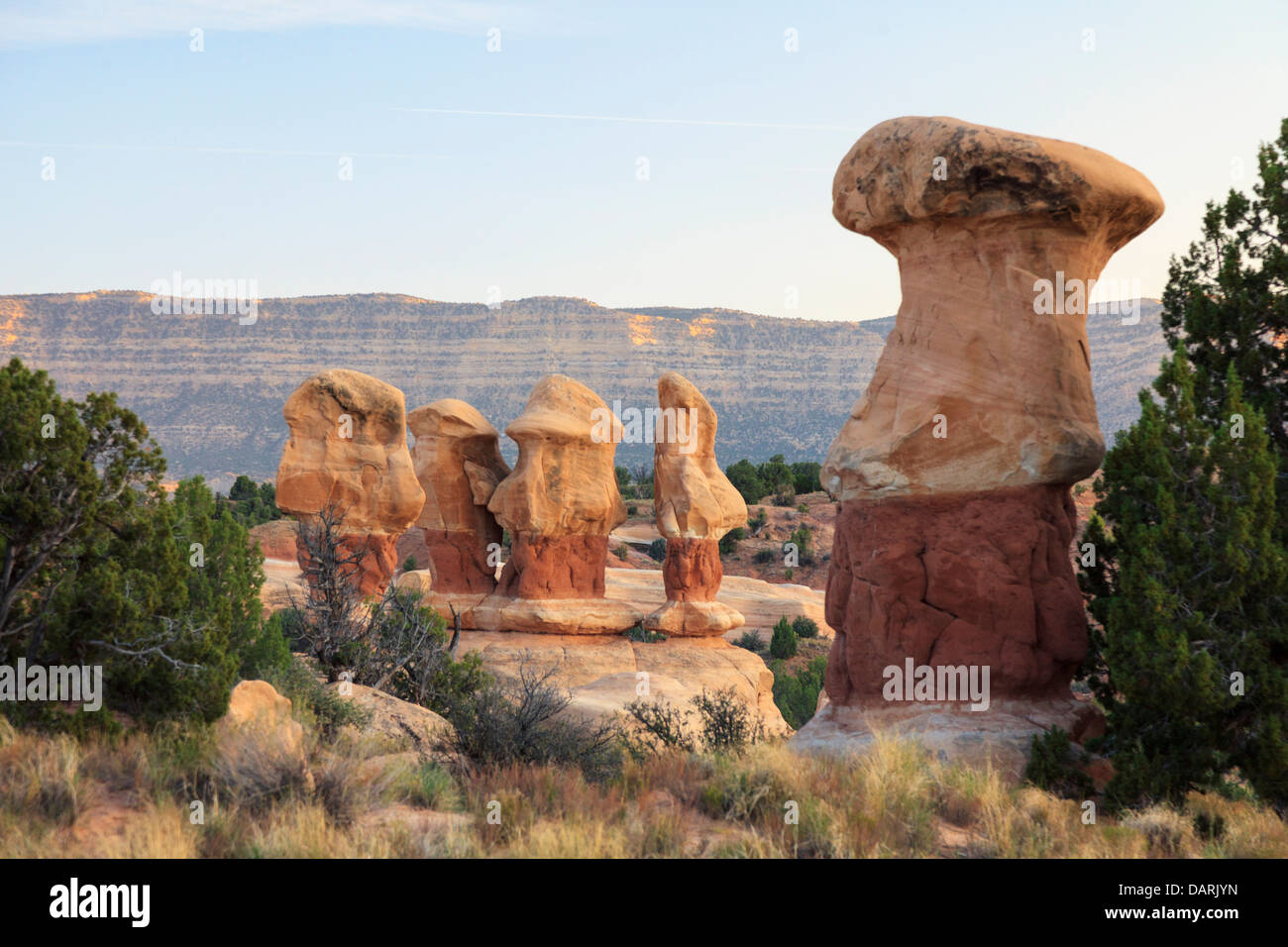 Stati Uniti d'America, Utah, la grande scala - Escalante monumento nazionale, giardino del diavolo Hoodos Foto Stock