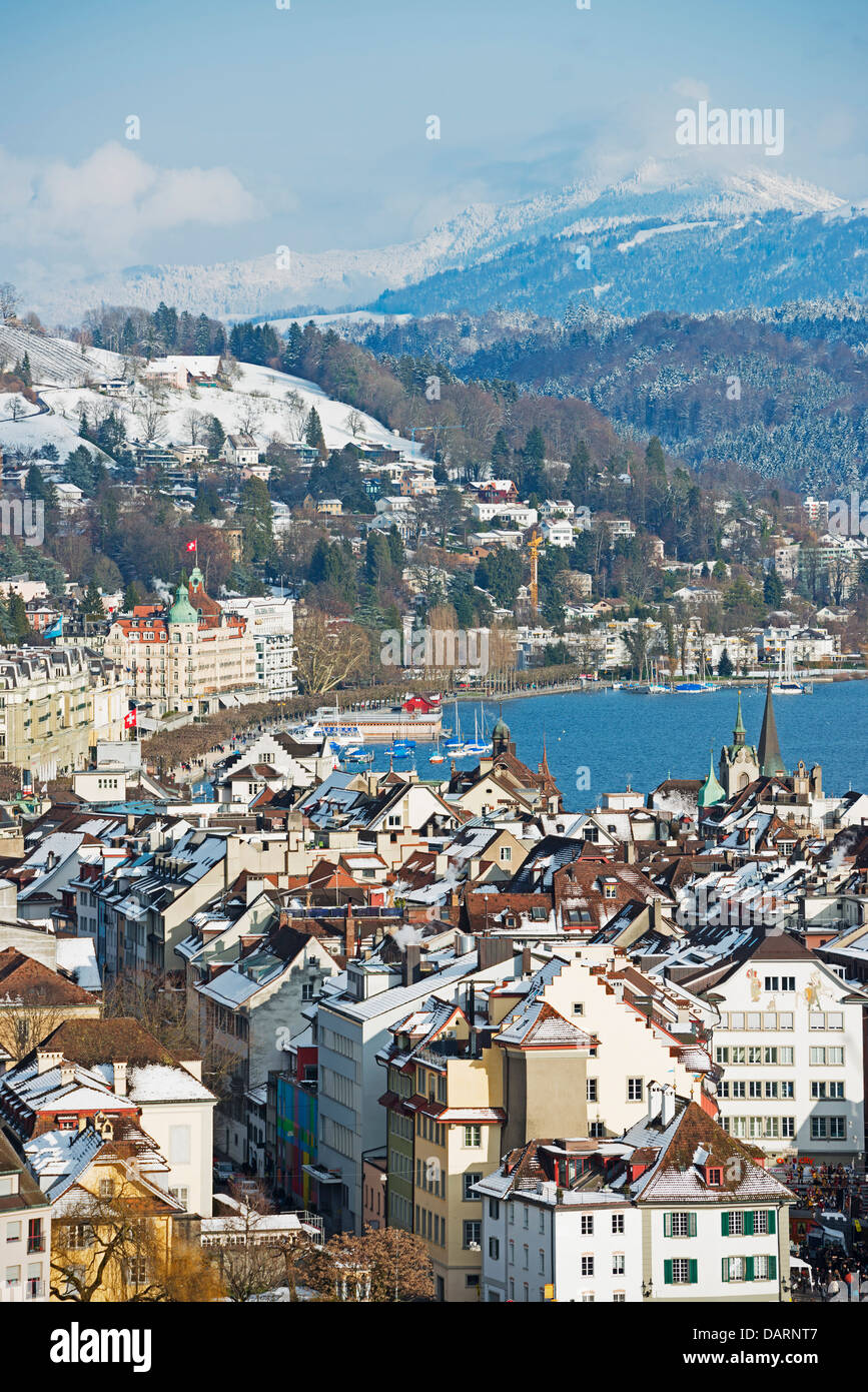L'Europa, la Svizzera, la lucerna sul lago di Lucerna Foto Stock