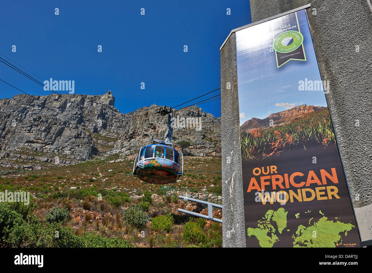 Cabinovia di Table Mountain e Cape Town, Western Cape, Sud Africa Foto Stock
