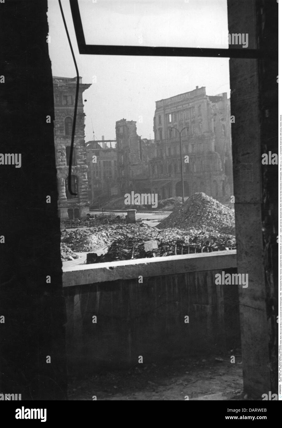 Eventi, era post-bellica, città distrutte, Berlino, vista dalla Nuova Cancelleria a Wilhlmsplatz, 1948, diritti aggiuntivi-clearences-non disponibile Foto Stock