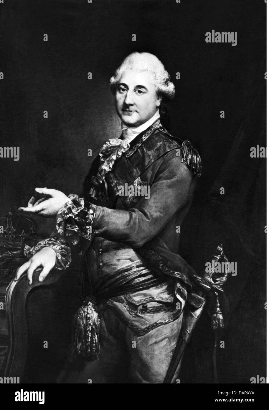 Stanislao II Agosto, 17.1.1732 - 12.2.1798, Re di Polonia 6.9.1732 - 25.21.1795, mezza lunghezza, dopo la verniciatura di Angelika Kauffmann, circa 1790, artista del diritto d'autore non deve essere cancellata Foto Stock