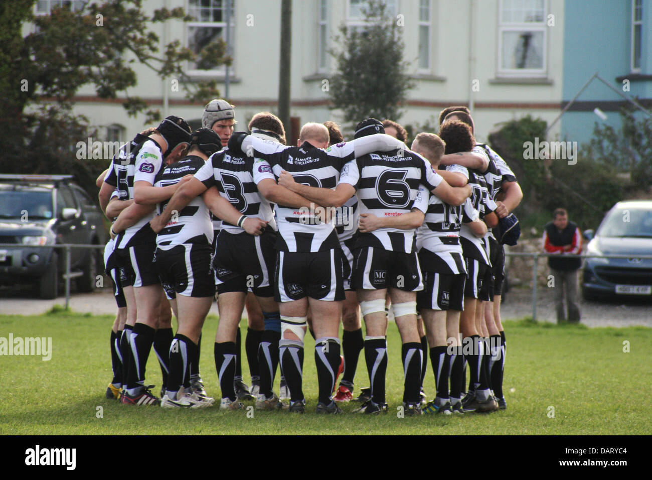 Falmouth RFC v PZ dilettanti scrum Foto Stock