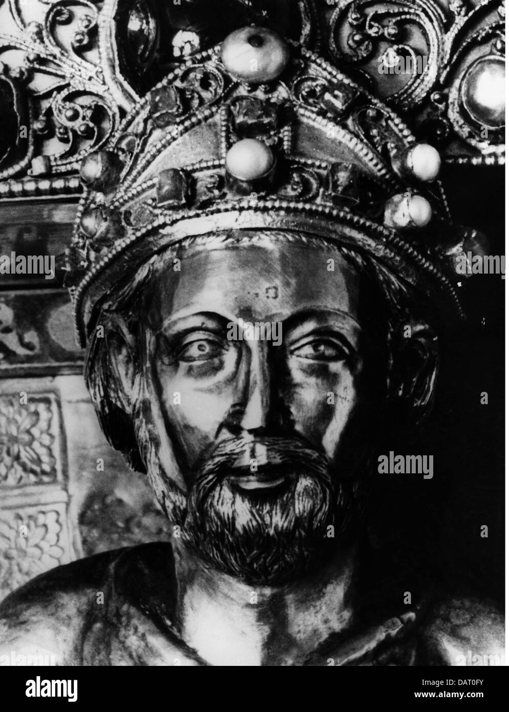 Rainald von Dassel, circa 1118 - 14.8.1167, Arcivescovo di Colonia dal 1159, cancelliere del Sacro Romano Impero dal 1156, ritratto, santuario dei santi tre re, Colonia, Germania, Foto Stock