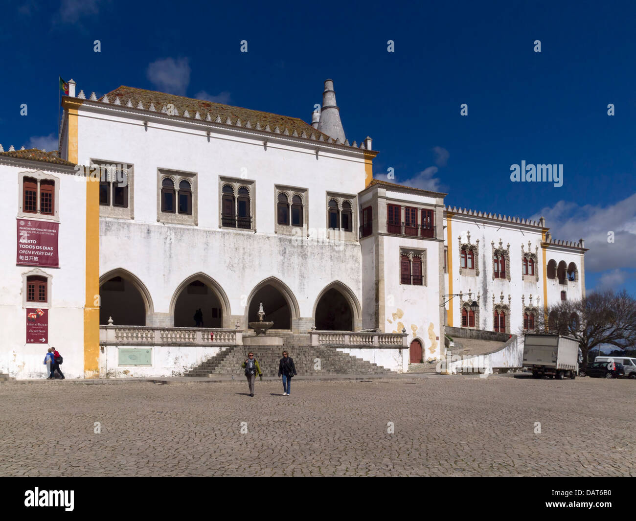 Palácio Nacional (Palazzo Nazionale) a Sintra, Portogallo, Europa Foto Stock