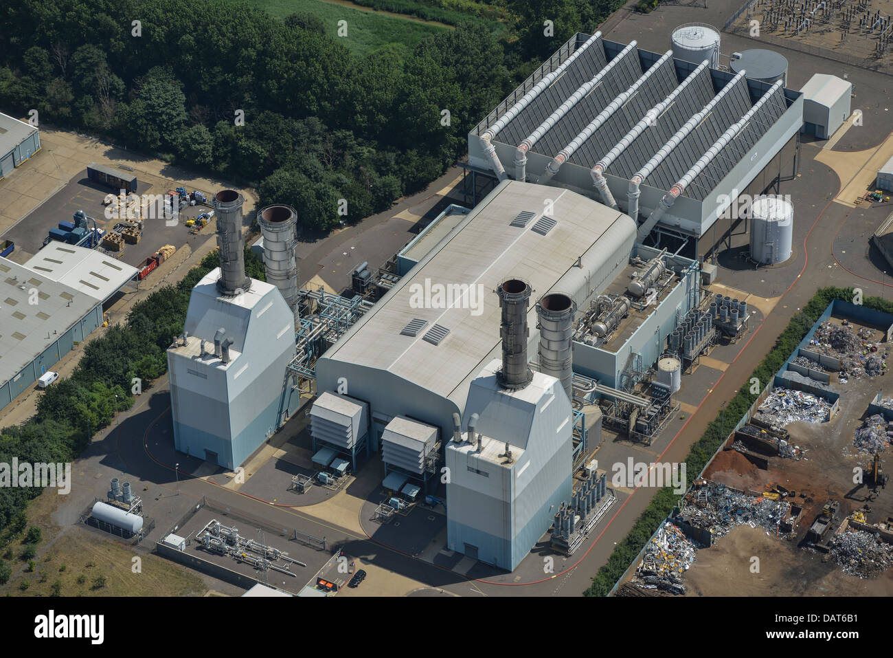 Fotografia aerea di Peterborough Power Station Foto Stock